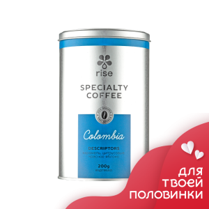 Rise кофе Colombia Excelso, банка 200 гр